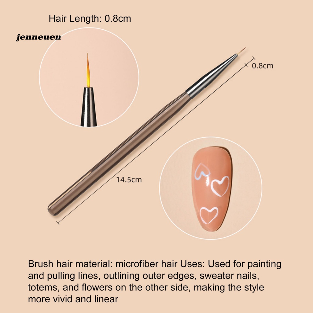 Jen Cọ Hai Đầu Chấm Bi Trọng Lượng Nhẹ Dễ Vệ Sinh Cho Salon Làm Móng Nghệ Thuật