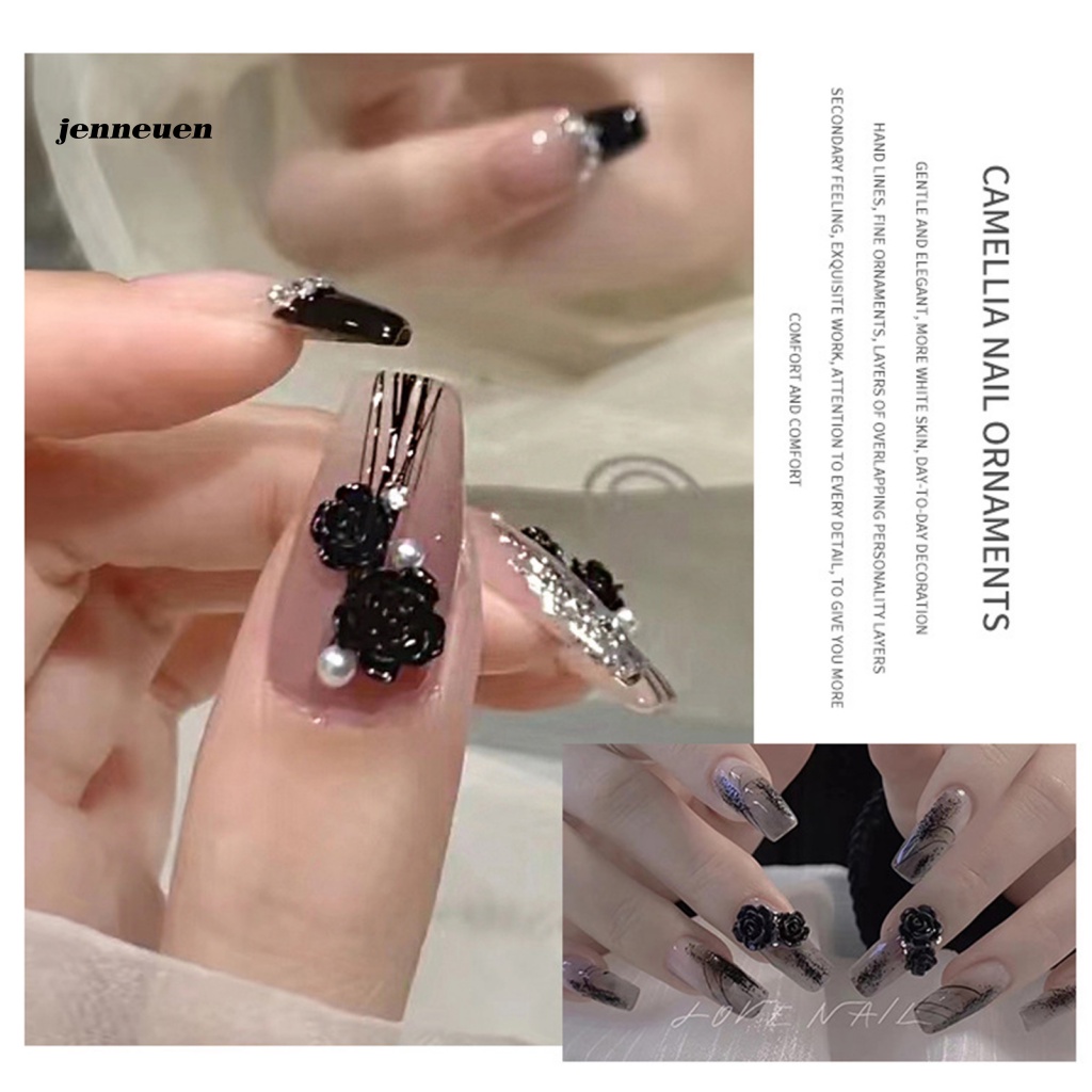 1 Hộp Hoa Trà 3D Lấp Lánh Không Phai Màu Trang Trí Móng Tay DIY