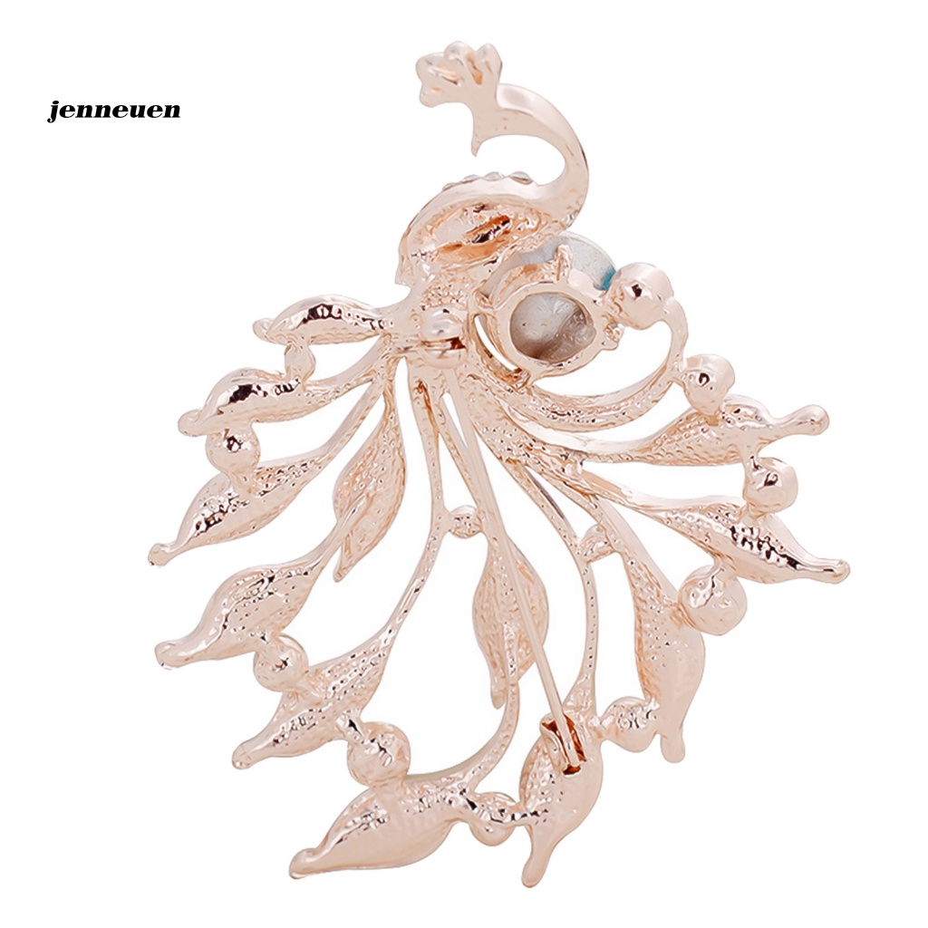 Trâm Cài Áo Hình Chim Công Đính Đá Sang Trọng