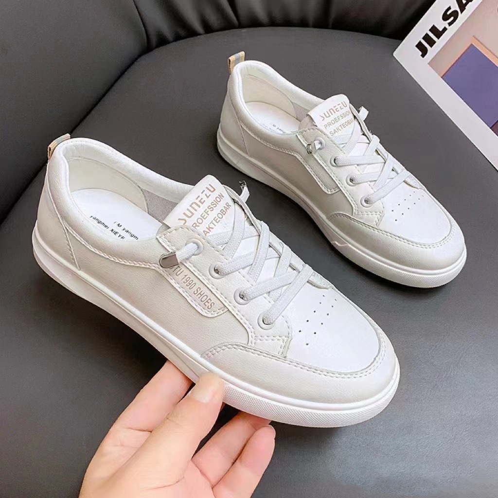 Giày Thể Thao Đế Bằng Phối Lưới Thoáng Khí Thời Trang Mùa Thu Phong Cách Hàn Quốc Mới Cho Nữ