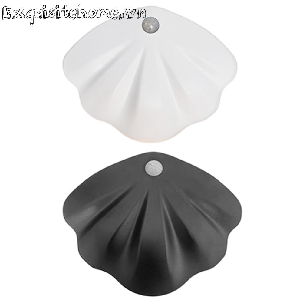Đèn Led Cảm Biến Cơ Thể Hình Vỏ Sò 3 Chế Độ Sáng