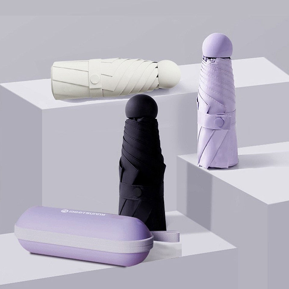 Dù Che Mưa Nắng UPF50 + 6 Khung Nhựa Vinyl Thiết Kế Nhỏ Gọn Tiện Dụng