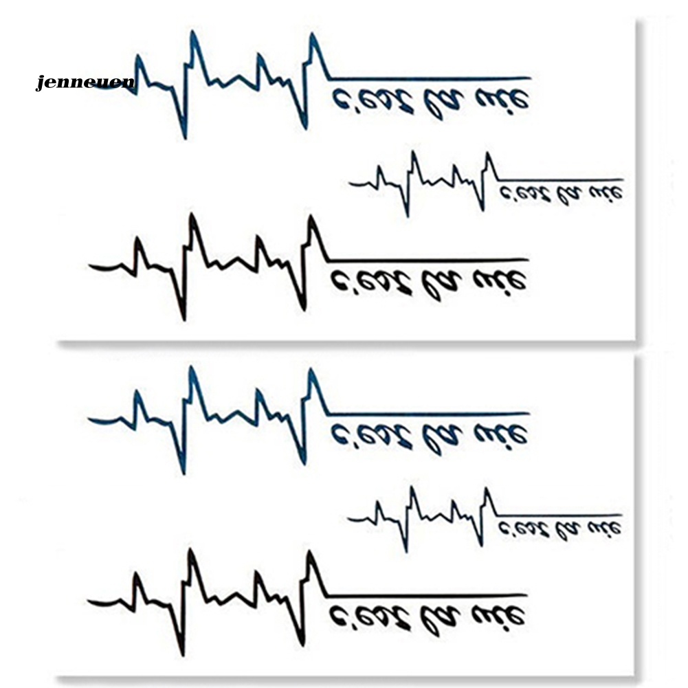 Set 2 Hình Xăm Dán Tạm Thời Chống Nước Họa Tiết Chữ Cái Tiếng Anh Dành Cho Nam Nữ