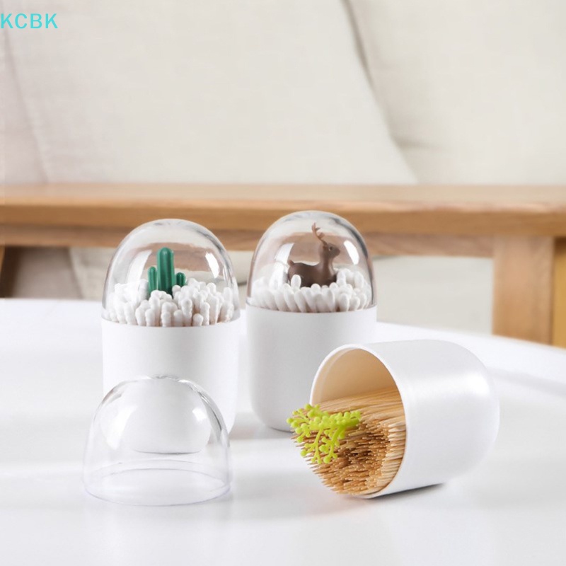 Hộp Đựng Tăm Bông / Tăm Xỉa Răng Hình Cây Và Động Vật Chống Bụi Bẩn Độc Đáo Trang Trí Nhà Cửa