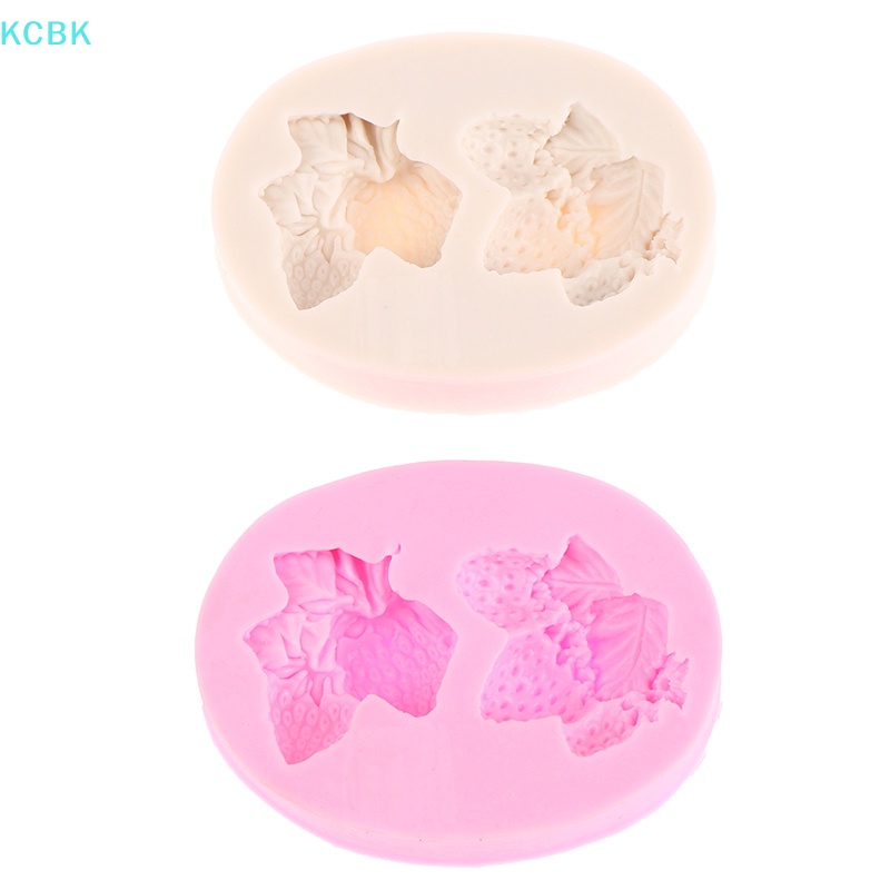 1 Khuôn Silicone Hình Trái Dâu Làm Bánh DIY