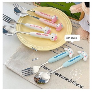 Sanrio bộ muỗng nĩa bằng thép không gỉ 304 chất lượng cao