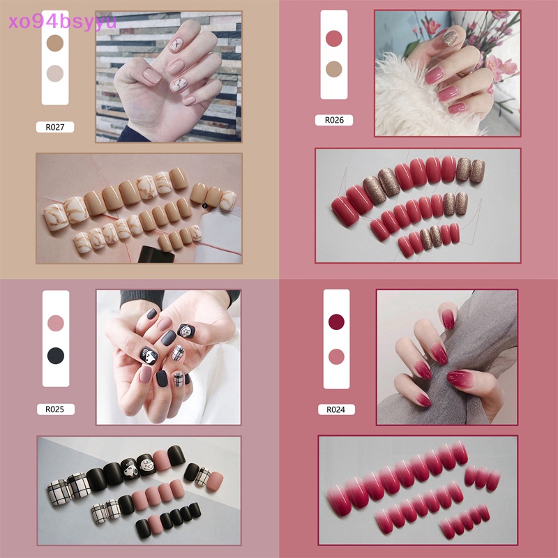 Set 24 Móng Tay Giả Xo94Bsyu Có Thể Tháo Rời Được