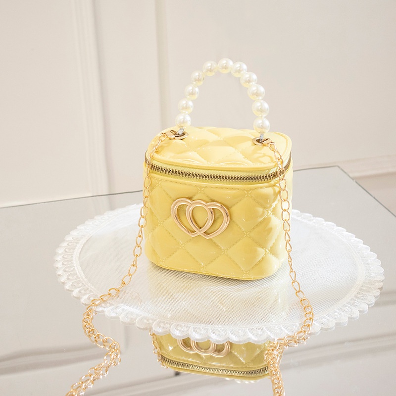 Túi mini thời trang, túi thạch lingge bucket mới 2023, túi nhỏ trang trí hình trái tim đôi, túi đeo chéo nữ một bên vai