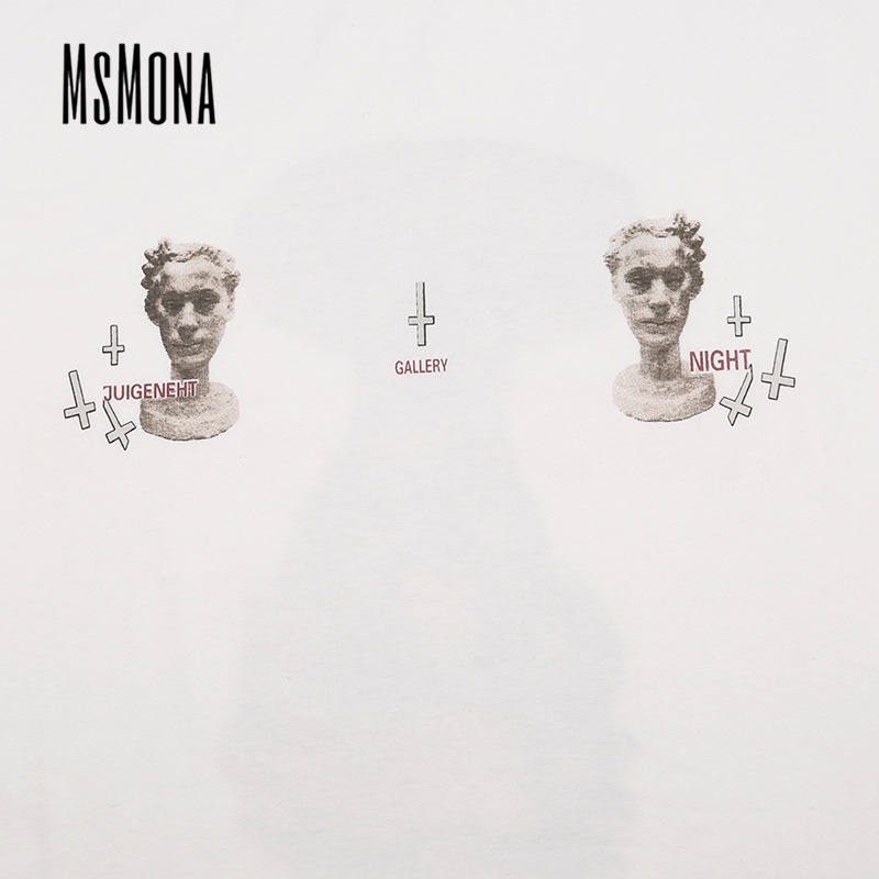 Áo Thun Tay Ngắn Dáng Rộng In Chân Dung Gypsum Thời Trang 2023 Cho Nữ