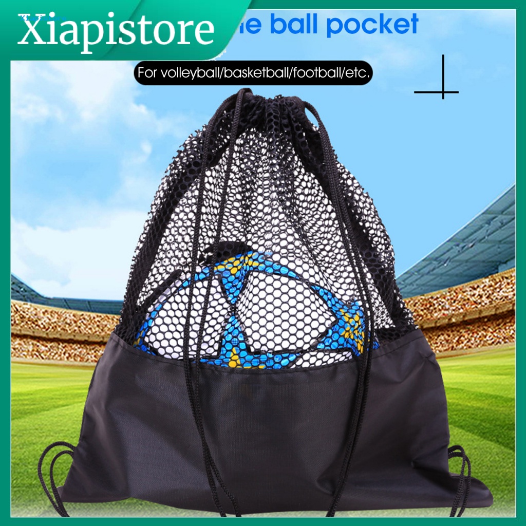 [Xiapistore] Túi Lưới Bóng Rổ Sức Chứa Lớn Dây Rút Chịu Tải Mạnh Có Thể Gập Lại Đựng Đồ Thể Thao