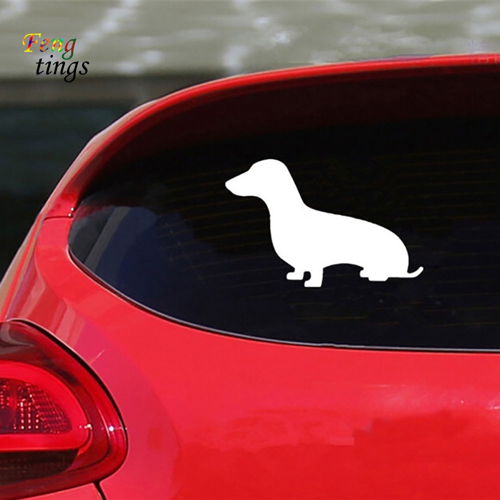 Đề Can Phản Quang Hình Chú Chó Dachshund Dễ Thương Trang Trí Xe Hơi / Xe Máy