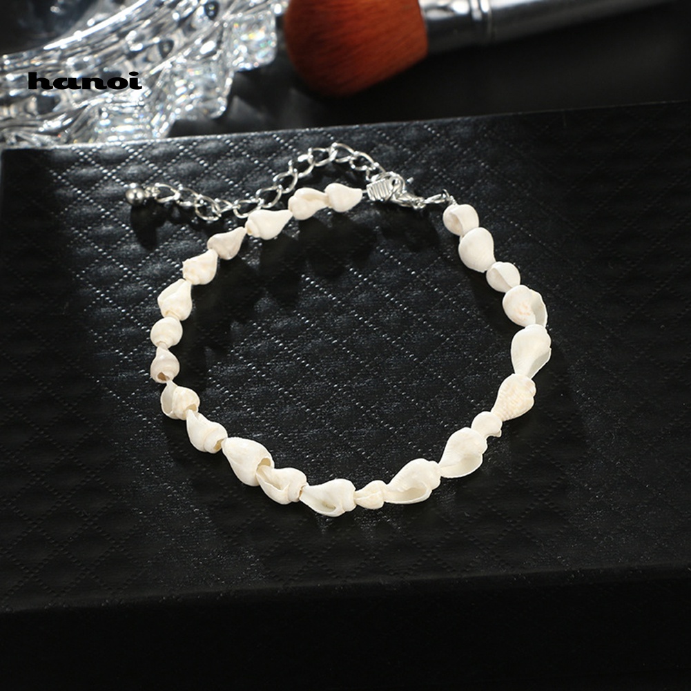 Set 2 Lắc Chân Hình Vỏ Sò Phong Cách Bohemia Thời Trang Cho Nữ