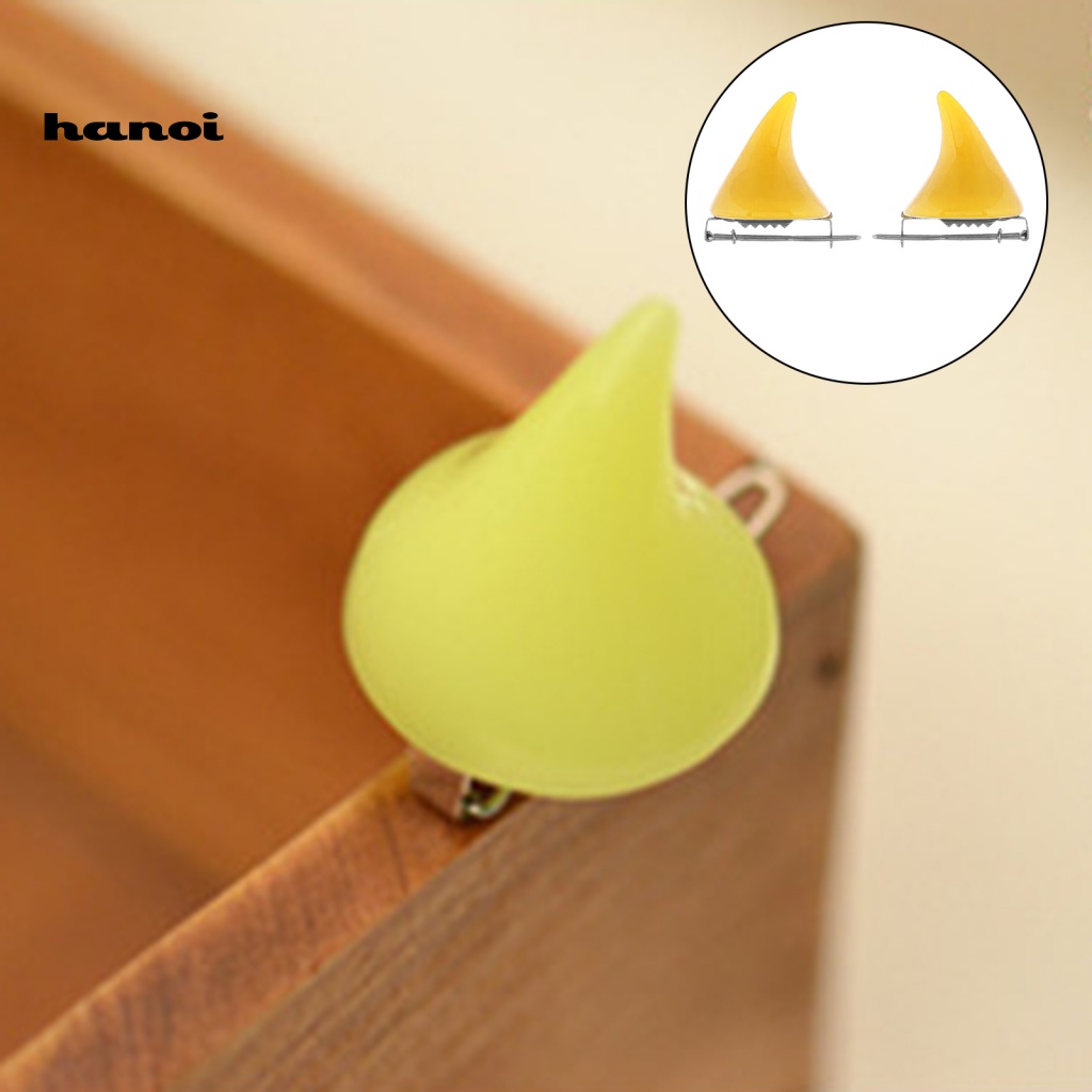 Set 4 Cặp Kẹp Tóc Hóa Trang Halloween Hình Sừng Quỷ Bằng Kim Loại