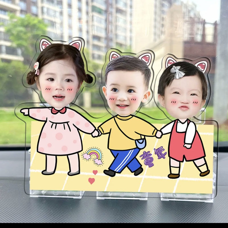 Mô hình lắc đầu gia đình Bàn Trang Trí Nội Thất Xe Hơi Lắc Đầu diy