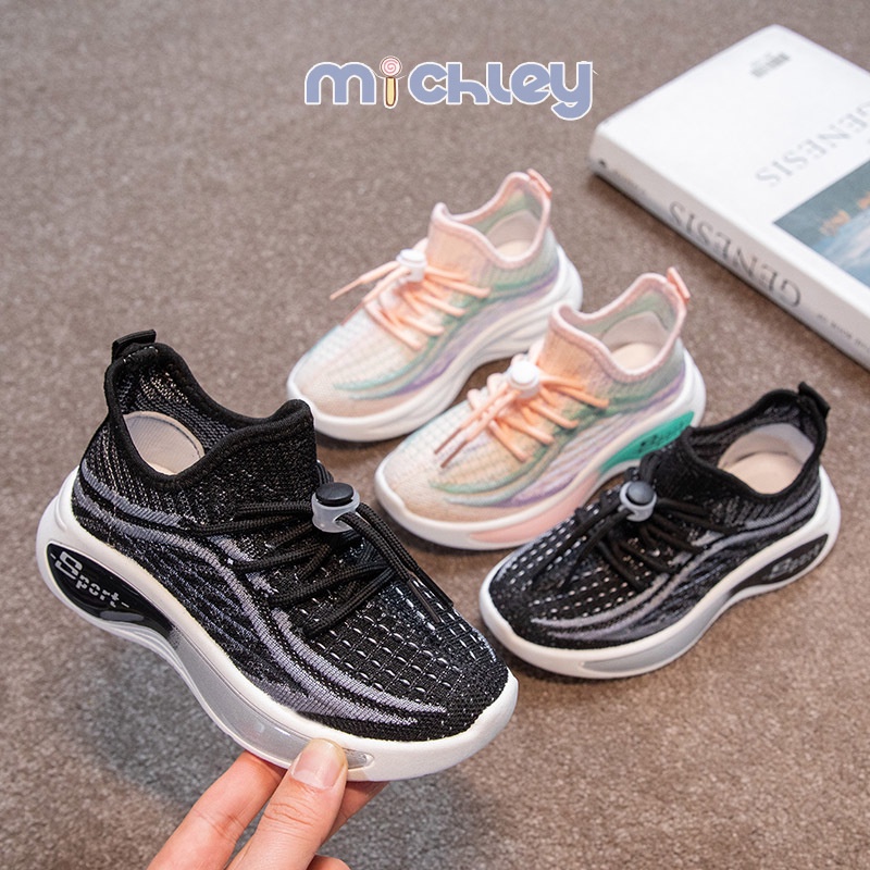 Giày thể thao MICHLEY phối lưới thoáng khí phong cách Hàn Quốc dành cho trẻ em