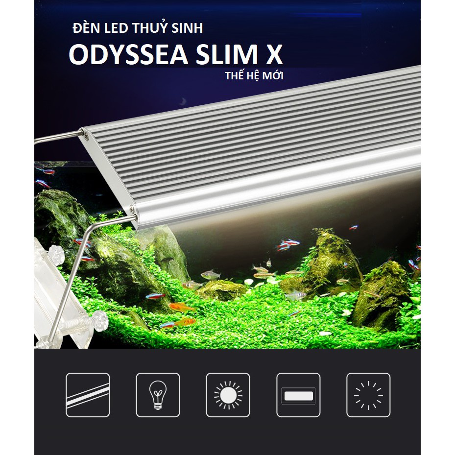 Đèn LED Odyssea Slim X 10000K - Đèn Led Odyssea Thuỷ Sinh Siêu Sáng