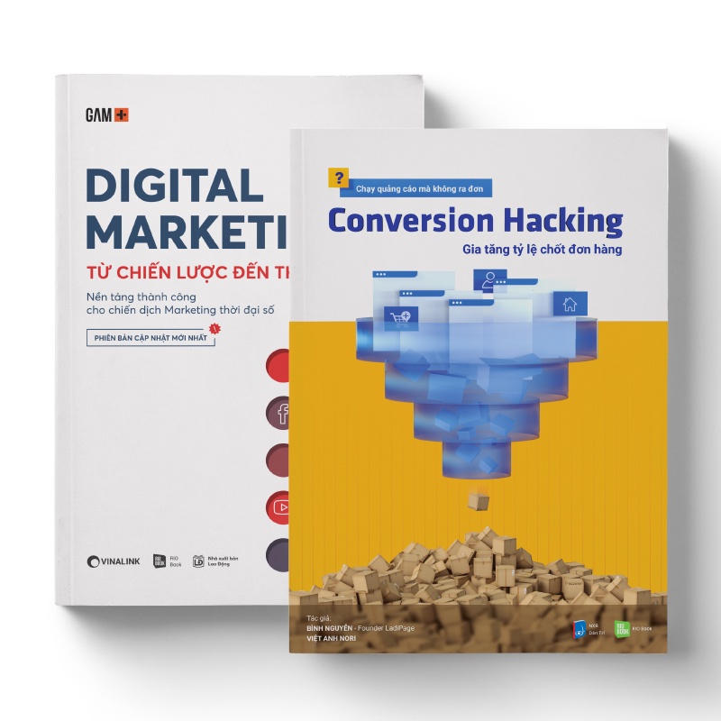 Sách Combo DIGITAL WORLD (Digital Marketing + Conversion Hacking) - Bản Quyền
