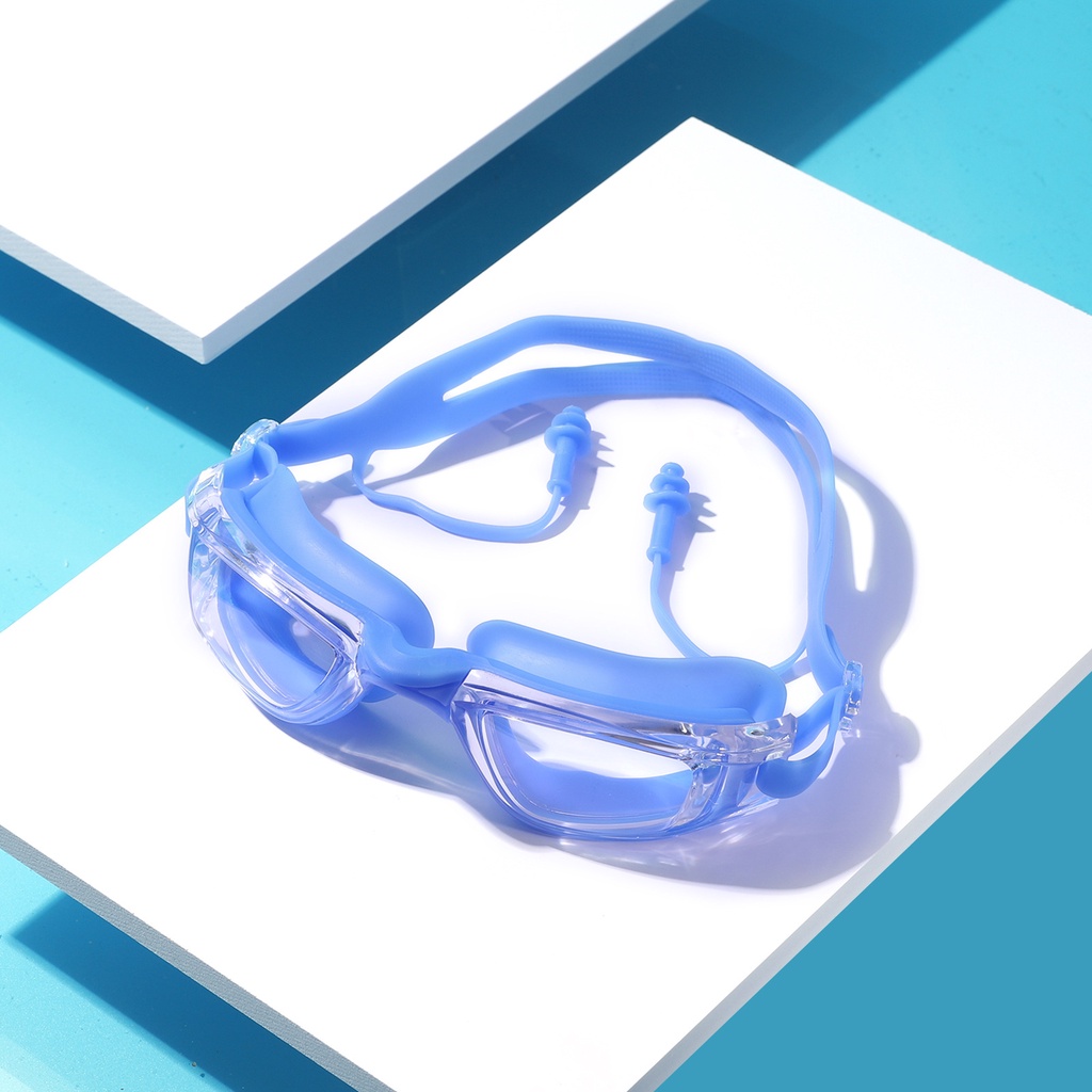 Kính Bơi Người Lớn Silicone Trong Suốt Chống Sương Mù Chống Thấm Nước Dành Cho Nam Và Nữ HZGFE0049