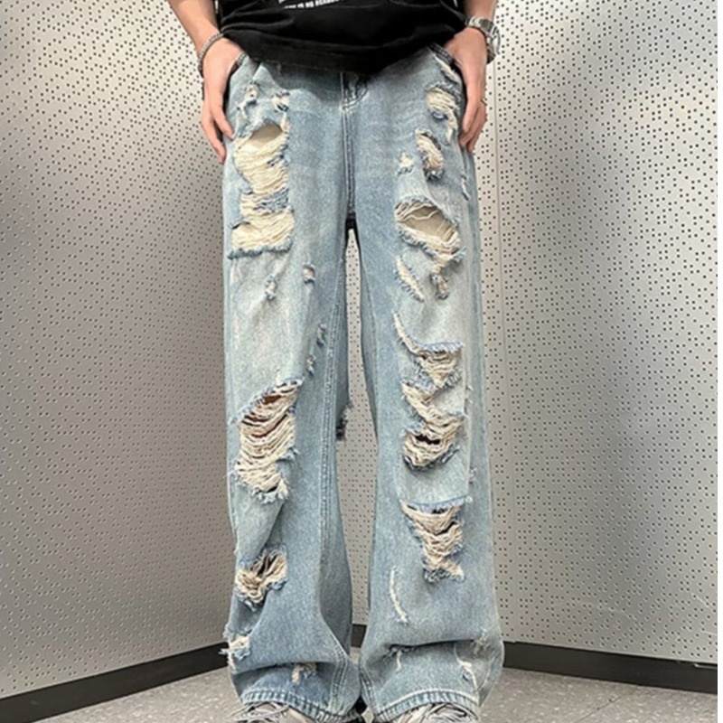 Dunst Shop quần jean ống rộng quần nam ống rộng quần 2023 NEW DS072113