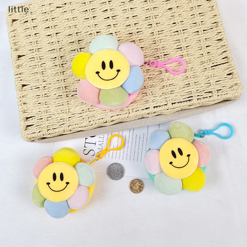 Vnlittle 1 Túi Đựng Tai Nghe mini Hình Hoa Hướng Dương Mặt Cười zero Có Móc Khóa