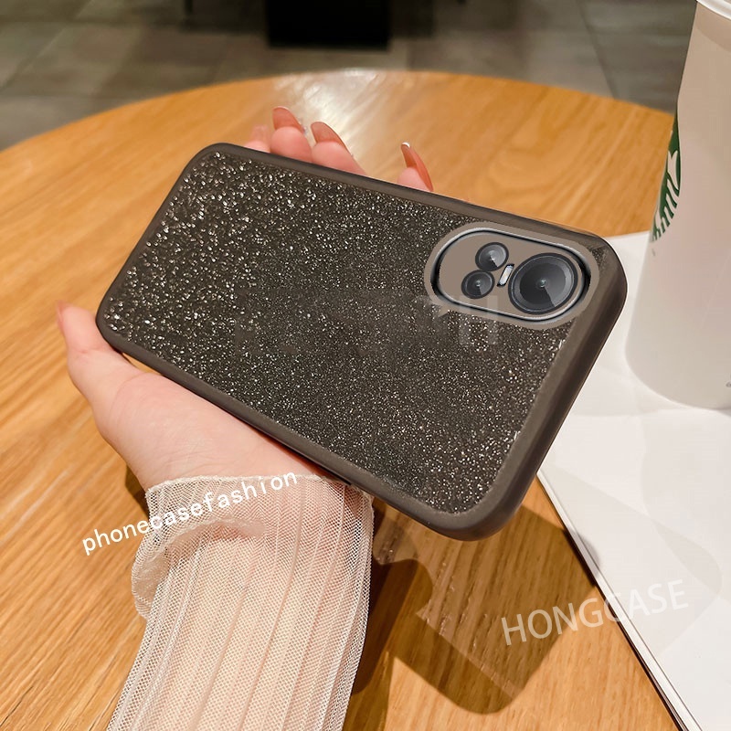 Ốp Điện Thoại Silicon Mềm Phối Bột Kim Tuyến Cho OPPO reno 10 pro Plus + 10pro + Reno10Pro reno10 5G 2023