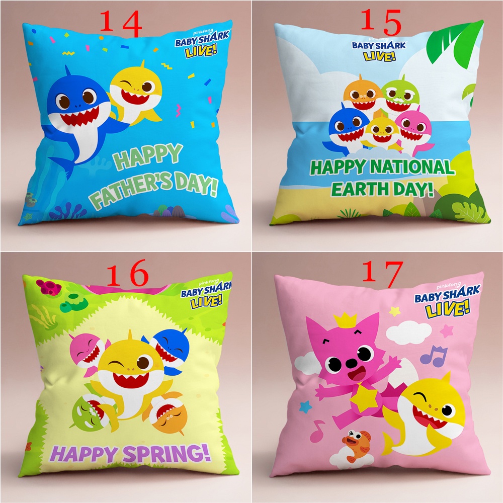 Vỏ Gối Đơn In Hình Cá Mập Một Mặt Trang Trí Phòng Khách / Ghế Sofa / Xe Hơi / Quà Tặng Cho Bé