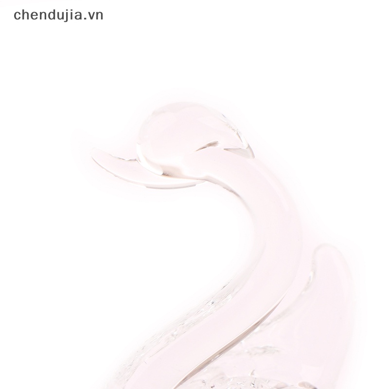 1 Bức Tượng Thiên Nga Bằng Thủy Tinh Tinh Tinh Thể Trang Trí Bàn Làm Việc