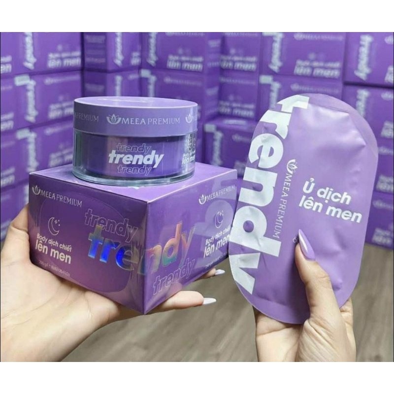 Kem body trendy tím MEEA nâng tone da, kem body trắng da toàn thân + Tặng Nước hoa