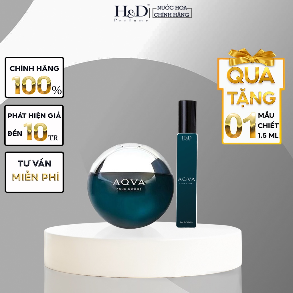 Nước hoa nam BVL Aqva Pour Homme EDT phóng khoáng nam tính 5ml/10ml/20ml thơm lâu HD Perfume