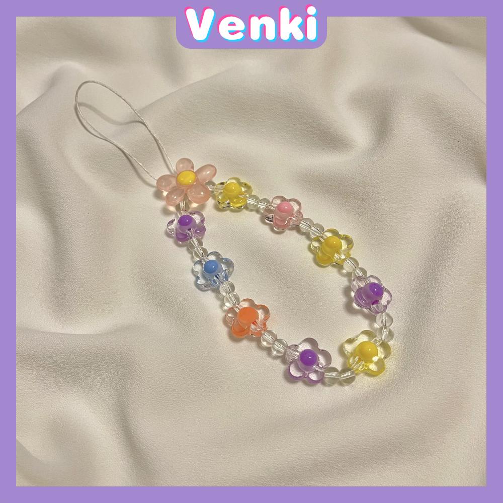 Venki - Ốp Lưng Điện Thoại Dây Vòng Tay Đính Hạt Màu Đẹp Đa Dạng Kiểu Dáng Mặt Cười Love Hạt Tương Thích Màu Sắc iPhone