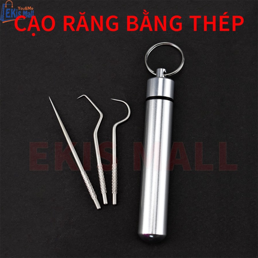 Bộ dụng cụ lấy cao răng bằng thép Bộ cạo vôi răng nha khoa tại nhà nhỏ gọn tiện lợi a bé