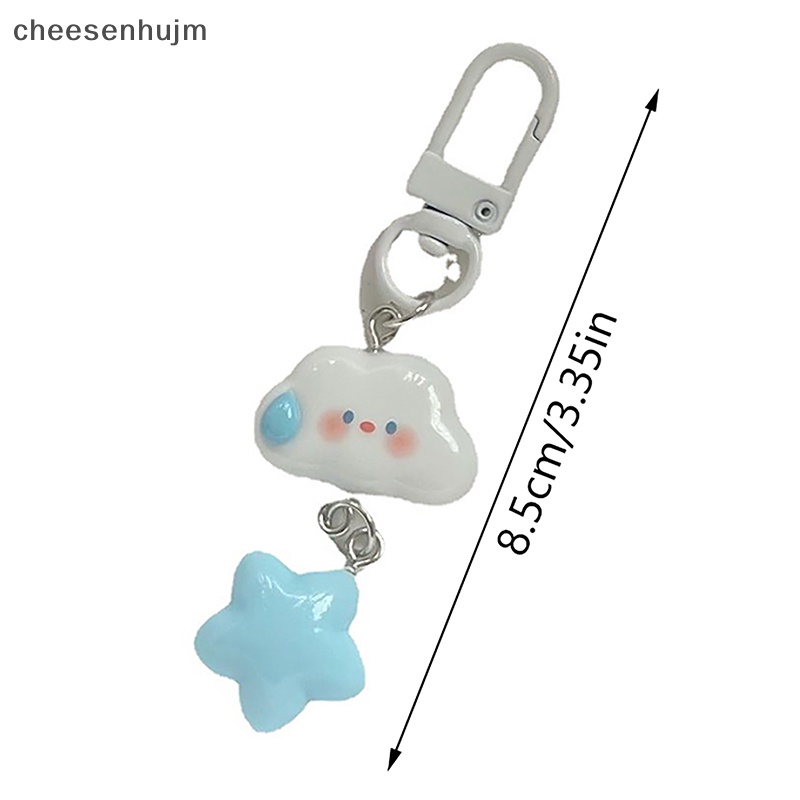 1 Móc Khóa Hình Đám Mây Và Ngôi Sao Màu Xanh Dương Dễ Thương