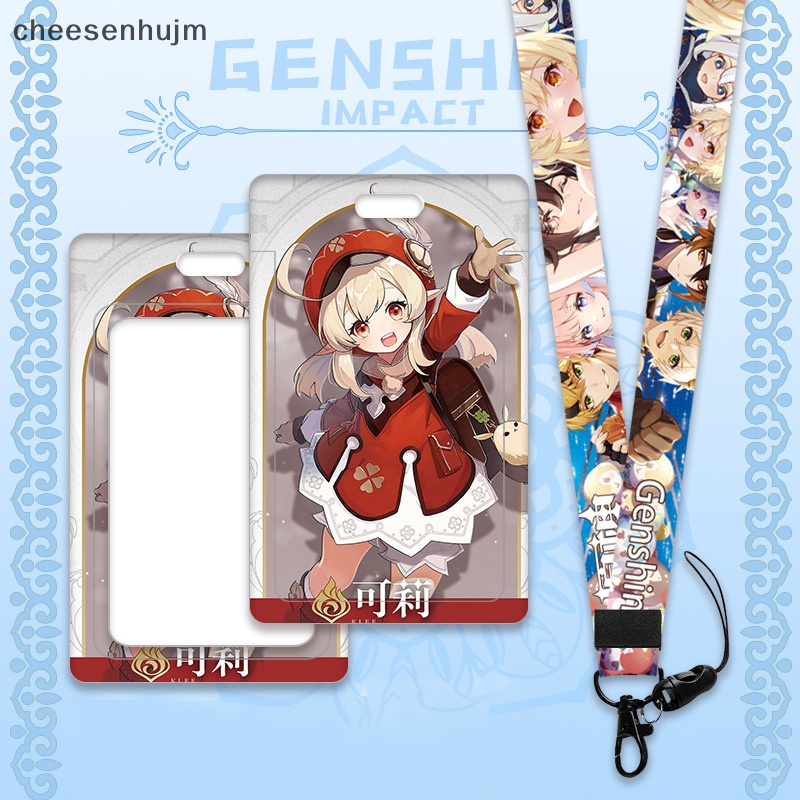 Ví Đựng Thẻ ID / Thẻ Ngân Hàng / Thẻ Ngân Hàng Bằng Nhựa Họa Tiết Hoạt Hình Genshin