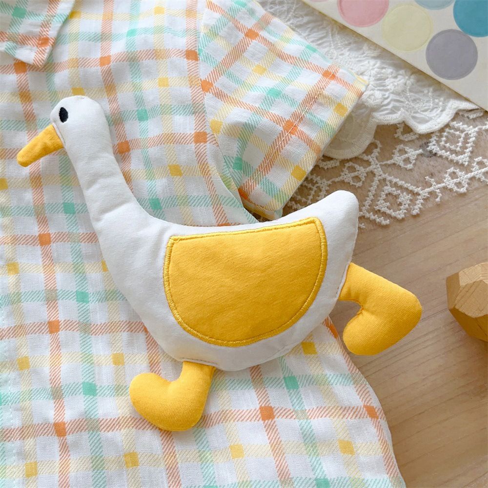 Bộ Áo Liền Quần Tay Ngắn In Hình Vịt Dễ Thương Thời Trang Mùa Hè Cho Bé