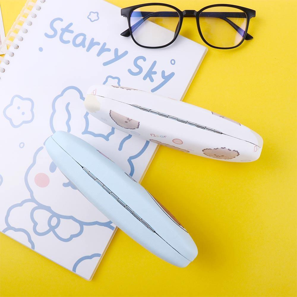 Hộp Đựng Mắt Kính Bằng Da pu Họa Tiết Hoạt Hình Dễ Thương Cho Nam Ốp