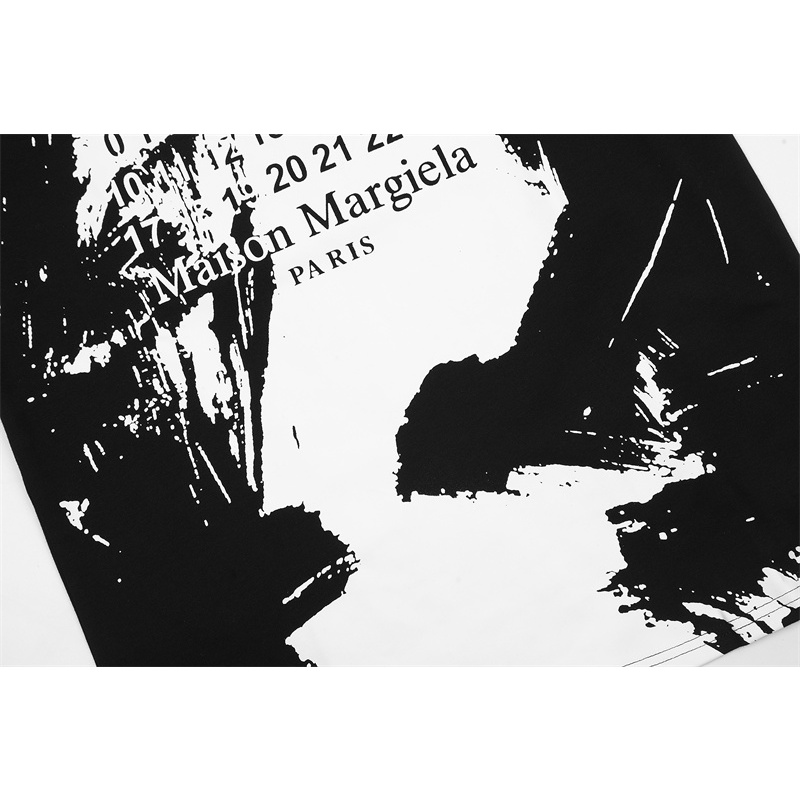 Áo Thun Cotton Tay Ngắn Dáng Rộng In Hình MAISON MARGIELA Kỹ Thuật Số Thời Trang Unisex