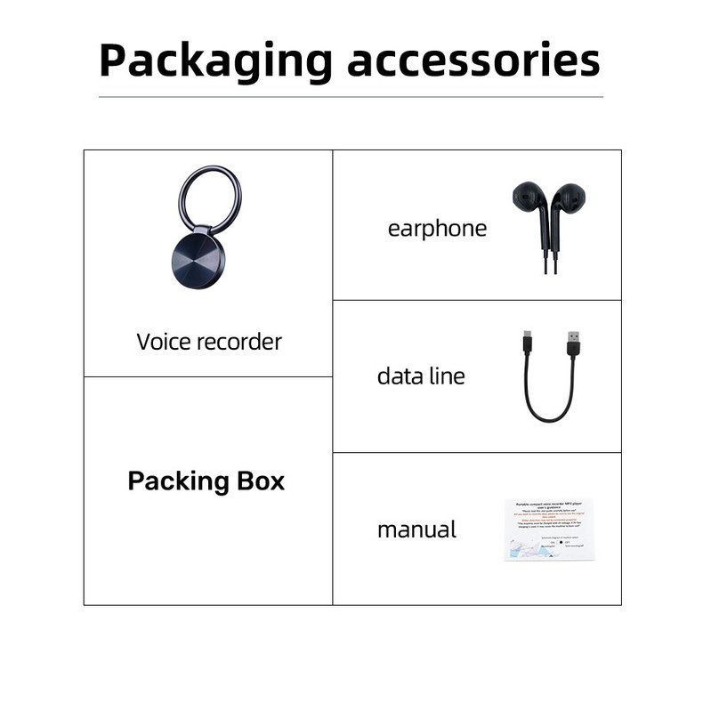 Máy Ghi Âm Giọng Nói Thông Minh MP3 S30 Mini Có Móc Khóa