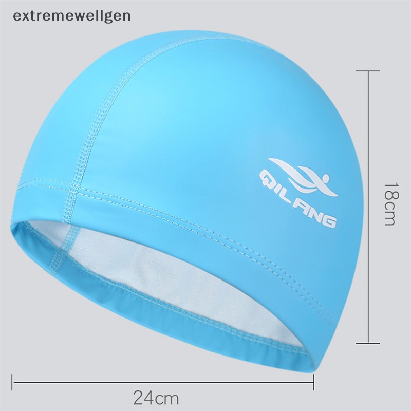 Mũ Bơi Thể Thao Dài Bằng PU Co Giãn Chống Thấm Nước Bảo Vệ Tai Cho Người Lớn LLF