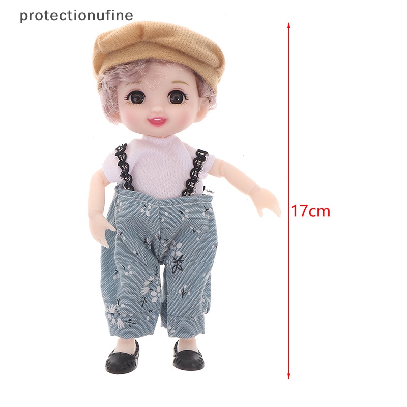 Búp Bê Bé Gái Mắt To 3D Có Khớp Cử Động Được Kích Thước 17Cm 13Cm DIY