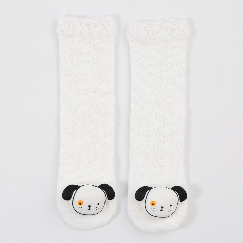 Bobora Vớ Dài Chống Trượt Màu Trơn Kiểu Công Chúa Cho Bé Gái