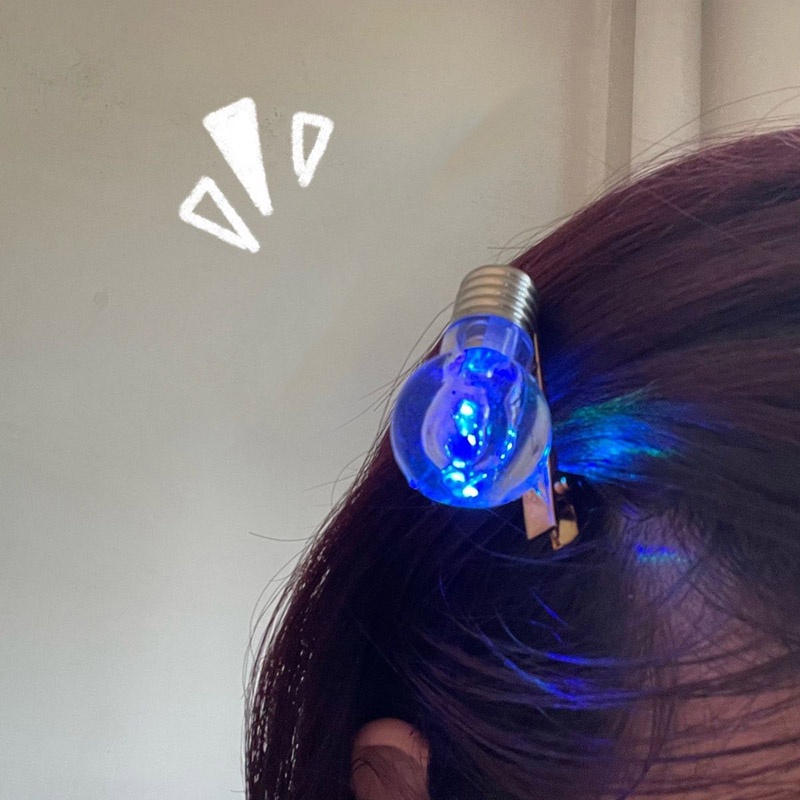 Kẹp Tóc Hình Bóng Đèn Phát Sáng Vui Nhộn
