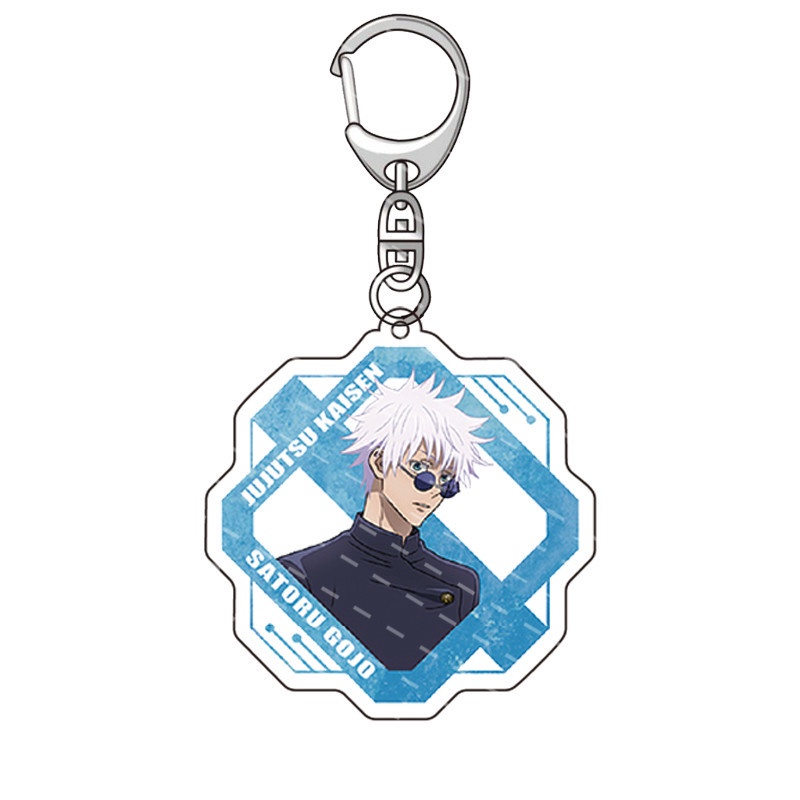 Jujutsu kaisen keychain anime keyring acrylic dễ thương gojo satoru kugisaki nobara bag quà tặng mặt dây chuyền
