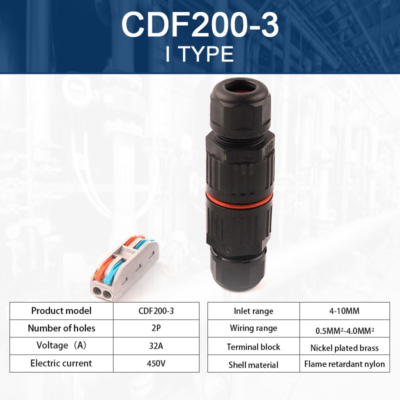 Đầu Nối Dây Điện Nhanh Chống Nước IP68 I / T 2 / 3 / 5 Pin