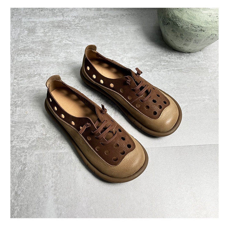 Xăng đan Da crocs Phong Cách vintage Thời Trang 2023 Cho Nữ