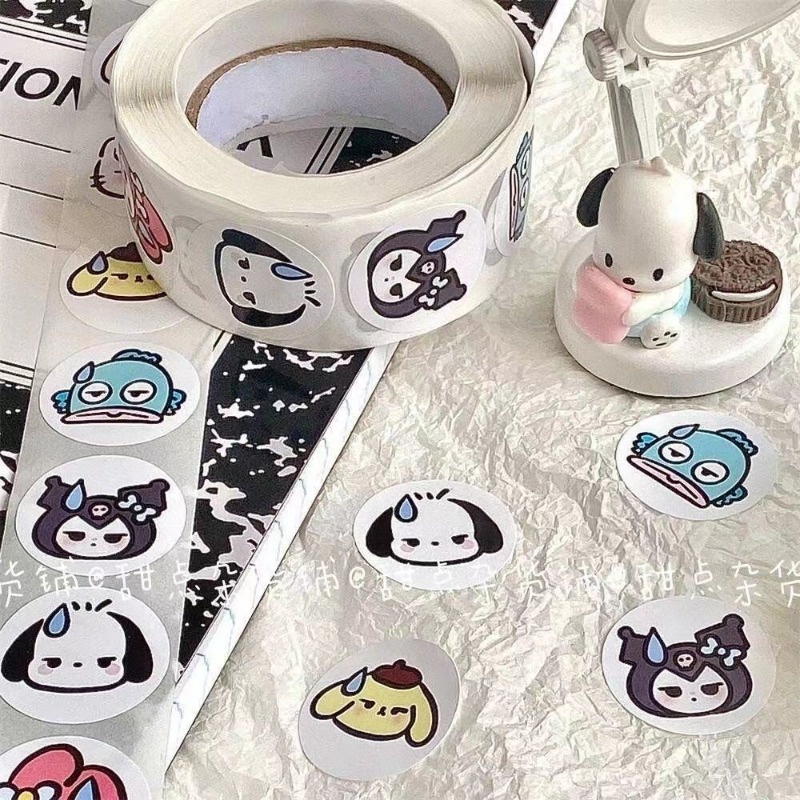 SANRIO Bộ 500 Miếng Dán Trang Trí Laptop / Vali / Vali / Đồ Chơi Chống Thấm Nước Hình Kuromi Cinamonroll Hellokitty My Melody /