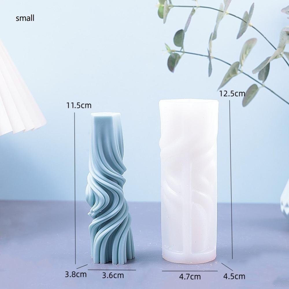 Khuôn Silicone Tạo Hình Làm Xà Phòng / Nến Hình Trụ 3D