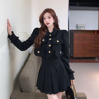 Set đồ 2 mảnh phong cách sang trọng, 2 màu trắng đen tone da dành cho nữ