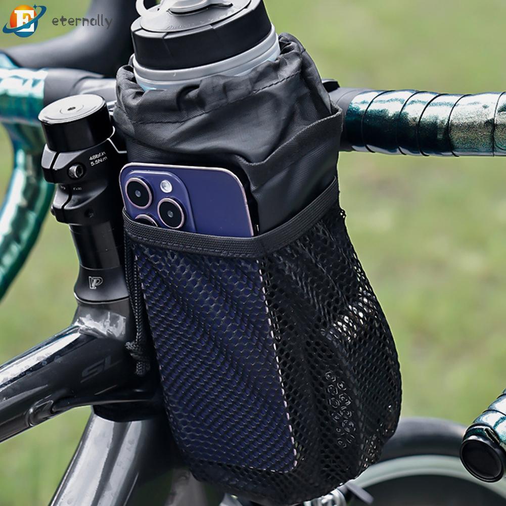 Giá Đỡ Bình Nước Có Dây Rút Và Túi Lưới Cho Xe Đạp / Xe Máy Điện