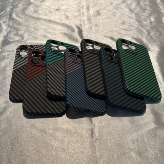 Ốp Điện Thoại PC Cứng Mặt Nhám Họa Tiết Sợi Carbon Chống Rơi Cho iPhone 11 12 13 14pro max