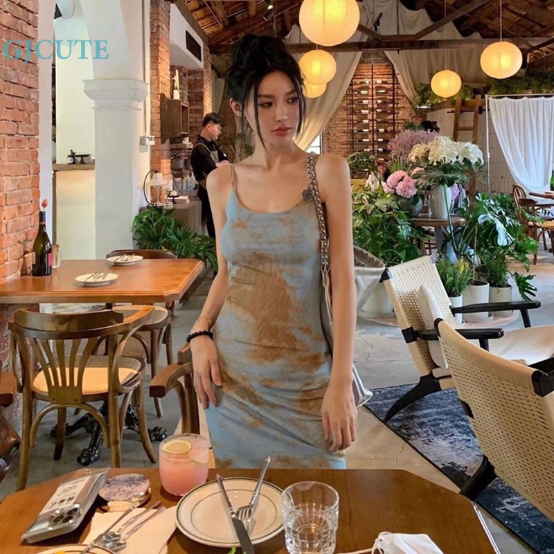 Đầm Dài Không Tay Hở Lưng Phong Cách Bãi Biển Mùa Hè Gợi Cảm Cho Nữ WTD
